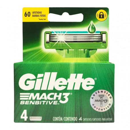 REPUESTO GILLETTE MACH3 SENSITIVE 4UN