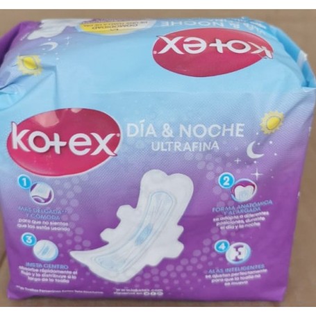 TOALLAS FEMENINAS KOTEX NOCTURNA 8UN