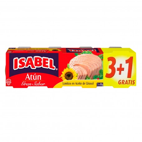 ATÚN ISABEL GIRASOL 80g (3+1)