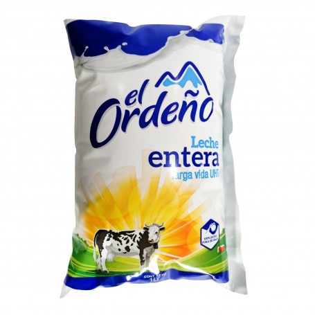 LECHE ORDEÑO ENTERA 450ML - 1LT