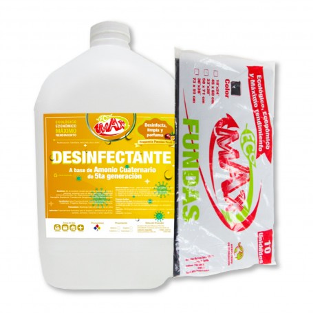 DESINFECTANTE ECOMAX GALÓN + FUNDAS