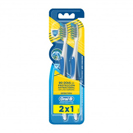 CEP. ORAL B PRO SALUD ANTIBACTERIAL SUAVE 2UN