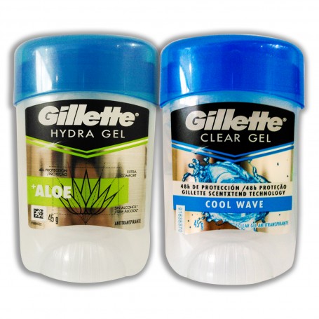PACK MINI GEL GILLETTE 4 CW + 2 ALOE 45gr