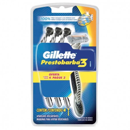 AFEITADORA PRESTOBARBA PAGUE 3 LLEVE 4