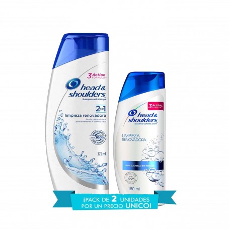 PACK H&S SHAMPOO LIMPIEZA RENOVADORA 375ml + 1 SHAMPOO 180ML