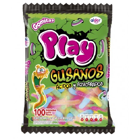 PLAY GUSANOS AZUCARADOS  X 100 UN